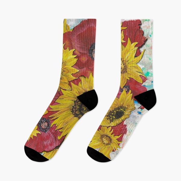Item preview, Sunflowers Poppies Background 2 designed and sold by nastiaart.