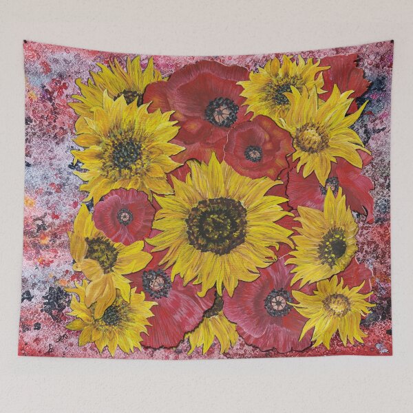 Item preview, Sunflowers Poppies Background 3 designed and sold by nastiaart.