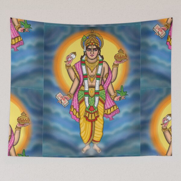 Item preview, Lord Dhanvantari Artwork | Divine Hindu God of Ayurveda Digital Illustration designed and sold by Harshit_Digital_Arts.