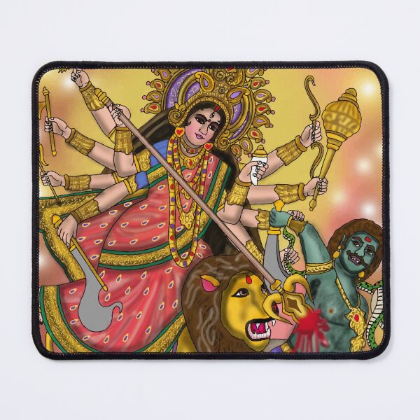 Item preview, Goddess Durga Artwork | Divine Hindu Goddess Digital Painting Illustration designed and sold by Harshit_Digital_Arts.