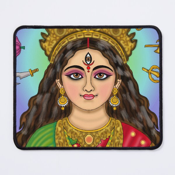 Item preview, Goddess Durga Artwork | Divine Hindu Goddess Digital Painting Illustration designed and sold by Harshit_Digital_Arts.