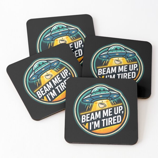 Item preview, Beam Me Up Im Tired UFO Alien Coffee Abduction designed and sold by Zazz Lee.