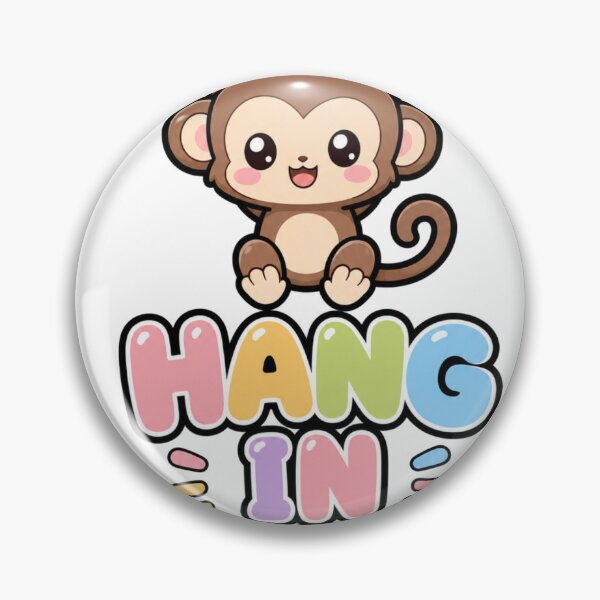 Item preview, Hang In There Cute Kawaii Monkey Saying designed and sold by BoosterShop.