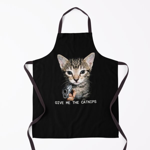 Item preview, Give Me The Catnips Shirt Funny Cat with Gun T-Shirt Sarcastic Cat Lover Gift Sassy Kitten Meme Tee Gun Lover Gift Top [Black Shirt Only] designed and sold by Off-Road-Zone.