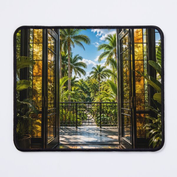 Item preview, Stained Glass Portal to a Tropical Garden designed and sold by LaJacke.