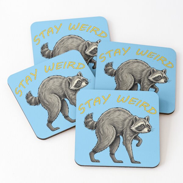 Item preview, STAY WEIRD Jimothy the raccoon designed and sold by LuksTEESred.