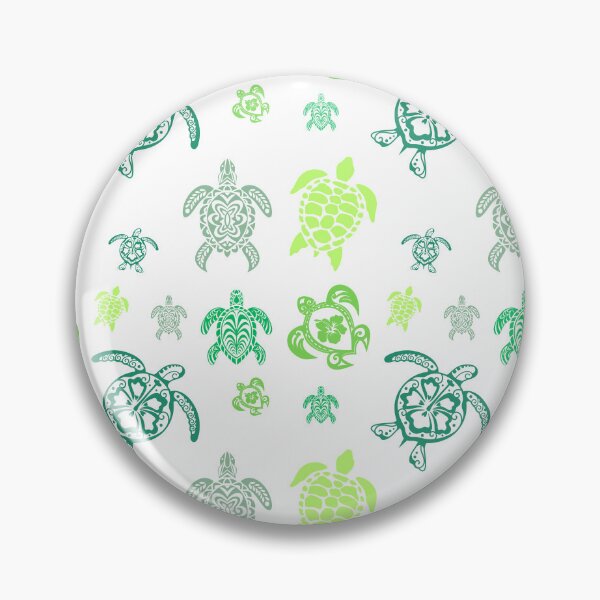 Artikelvorschau, Hawaiianisches Meeresschildkröten-Set – Polynesische Hibiskus-Honu-Kunst, grünes Boho-Geschenkset mit Meeresmotiven entworfen und verkauft von DonnaRaine.
