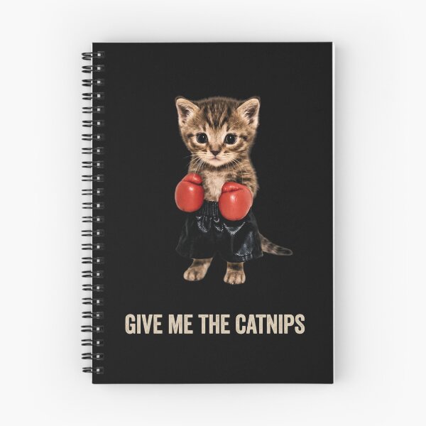 Item preview, Give Me The Catnips Shirt Boxing Cat T-Shirt Funny Tabby Kitten Tee Sarcastic Cat Lover Gift Sassy Boxer Cat Top Funny Pet Meme [Black Shirt Only] designed and sold by Off-Road-Zone.