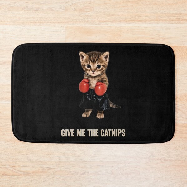 Item preview, Give Me The Catnips Shirt Boxing Cat T-Shirt Funny Tabby Kitten Tee Sarcastic Cat Lover Gift Sassy Boxer Cat Top Funny Pet Meme [Black Shirt Only] designed and sold by Off-Road-Zone.
