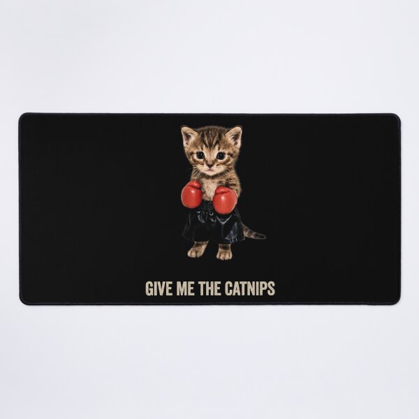 Item preview, Give Me The Catnips Shirt Boxing Cat T-Shirt Funny Tabby Kitten Tee Sarcastic Cat Lover Gift Sassy Boxer Cat Top Funny Pet Meme [Black Shirt Only] designed and sold by Off-Road-Zone.
