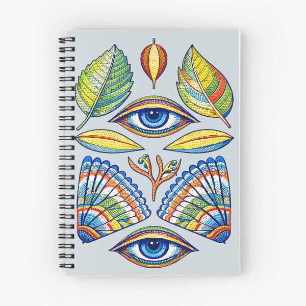 Item preview, Mystic Dual Eyes – Symmetrical Nature Wings Illustration designed and sold by zoliartdesign.