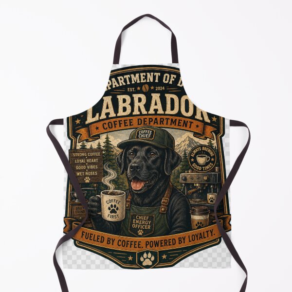 Item preview, Labrador Coffee Department Vintage Dog Lover Retro Cafe Badge T-Shirt designed and sold by TeeVibeHaus.