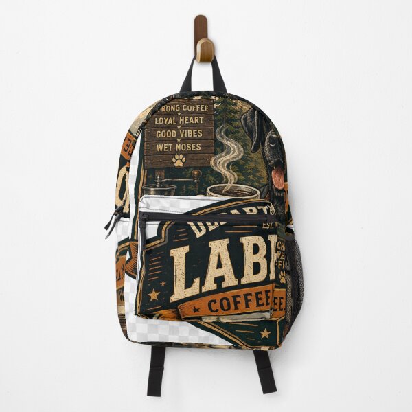Item preview, Labrador Coffee Department Vintage Dog Lover Retro Cafe Badge T-Shirt designed and sold by TeeVibeHaus.