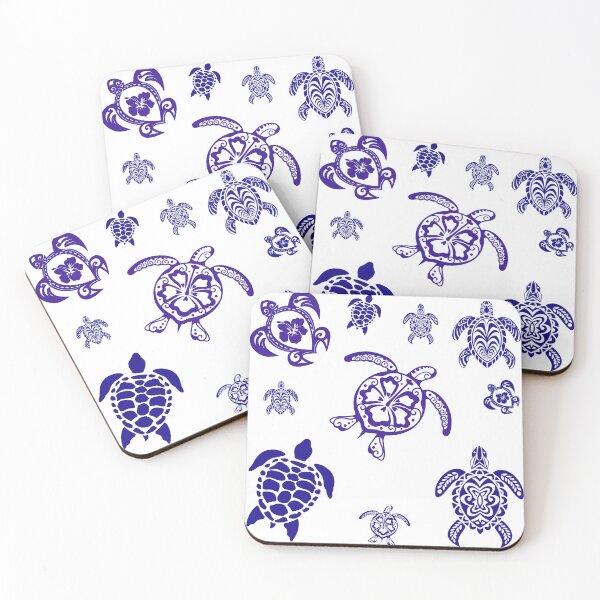 Item preview, Tribal Sea Turtle Pattern | Polynesian Hibiscus Honu Design designed and sold by DonnaRaine.
