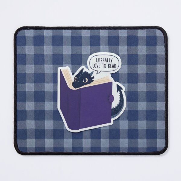 Item preview, Little purple dragon who loves reading designed and sold by Purpleclomb.
