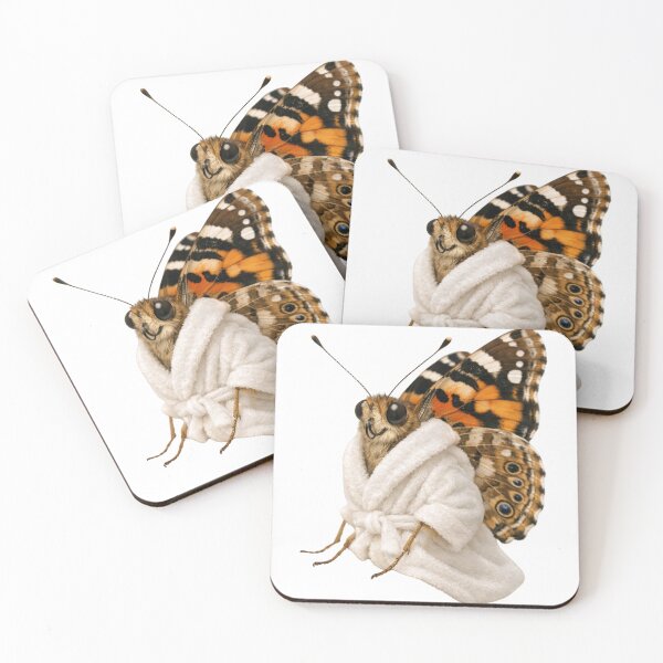 Item preview, Relaxing Bathrobe Painted Lady Butterfly designed and sold by Sillytoe.