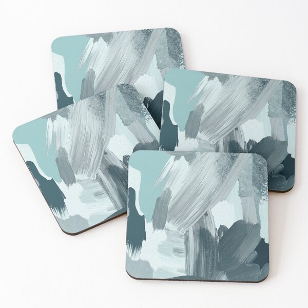 Item preview, Abstract Mint Blue Sage Brushstrokes Wall Art designed and sold by VibeStyletwo.