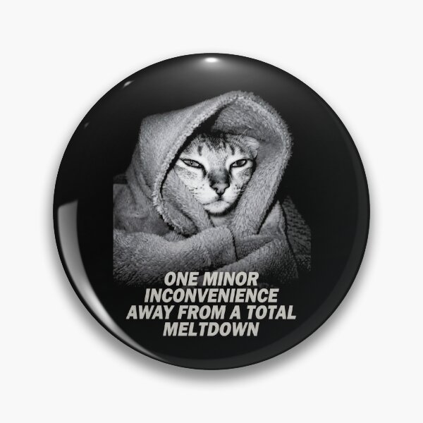 Item preview, Total Meltdown Cat Shirt Funny Cat T-Shirt One Minor Inconvenience Away Tee Sarcastic Cat Lover Gift Introvert Blanket Cat Top [Black Shirt Only] designed and sold by Off-Road-Zone.