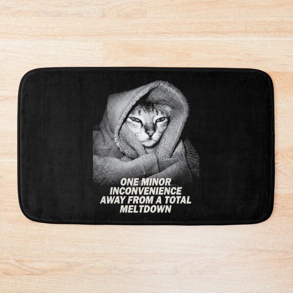 Item preview, Total Meltdown Cat Shirt Funny Cat T-Shirt One Minor Inconvenience Away Tee Sarcastic Cat Lover Gift Introvert Blanket Cat Top [Black Shirt Only] designed and sold by Off-Road-Zone.