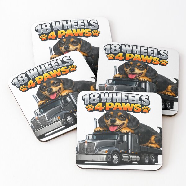 Item preview, Cute Puppy Dachshund  Truck Driver Semi Truck Illustration designed and sold by LavIsInTheAir.