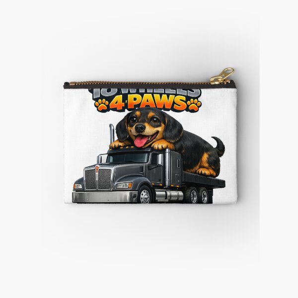 Item preview, Cute Puppy Dachshund  Truck Driver Semi Truck Illustration designed and sold by LavIsInTheAir.