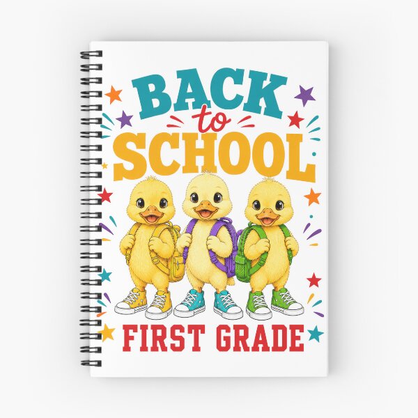 Item preview, Cute Ducks Back To School First Grade Retro designed and sold by ElcastDesigns.