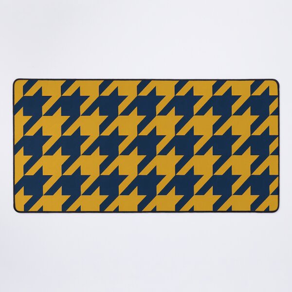 Item preview, Bold Navy and Mustard Yellow Houndstooth Pattern designed and sold by zenjiinspired.