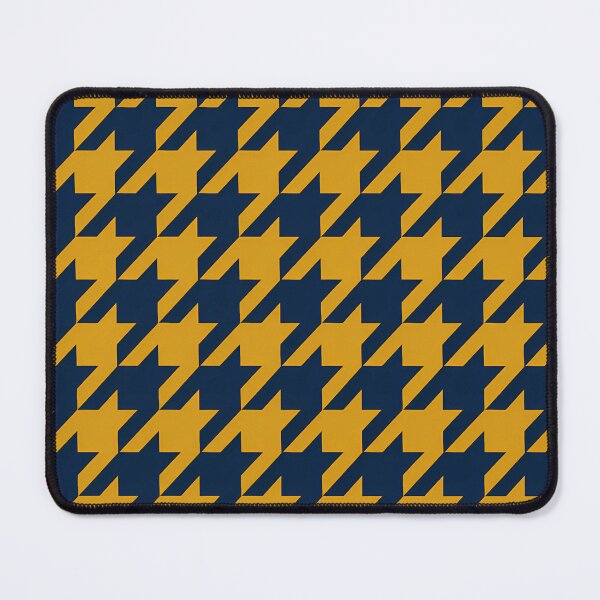Item preview, Bold Navy and Mustard Yellow Houndstooth Pattern designed and sold by zenjiinspired.