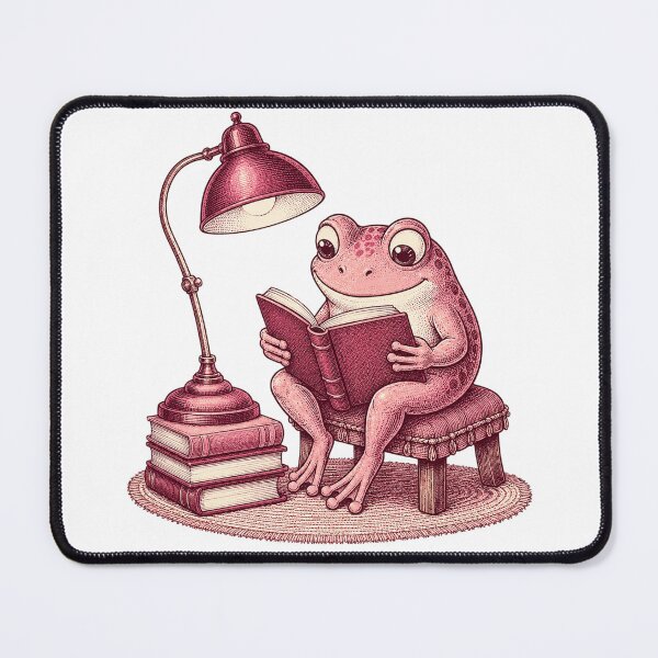 Item preview, Frog reading under a lamp designed and sold by Orca-Design.