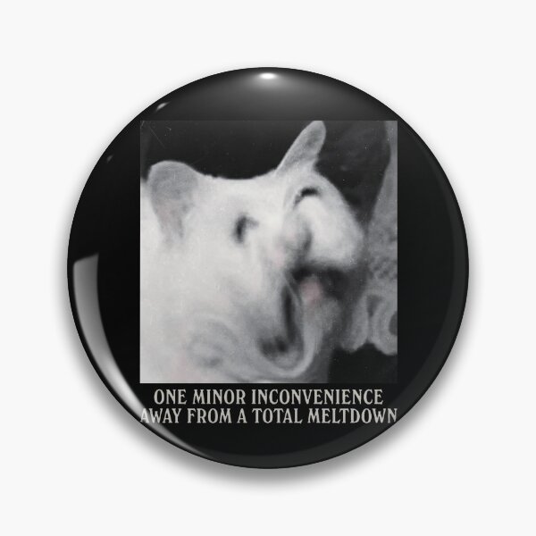 Item preview, Total Meltdown Cat Shirt Funny Screaming Cat T-Shirt One Minor Inconvenience Away Tee Sarcastic Cat Lover Gift Relatable Meme Top [Black Shirt Only] designed and sold by Off-Road-Zone.