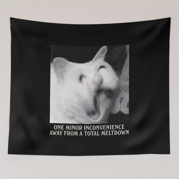 Item preview, Total Meltdown Cat Shirt Funny Screaming Cat T-Shirt One Minor Inconvenience Away Tee Sarcastic Cat Lover Gift Relatable Meme Top [Black Shirt Only] designed and sold by Off-Road-Zone.