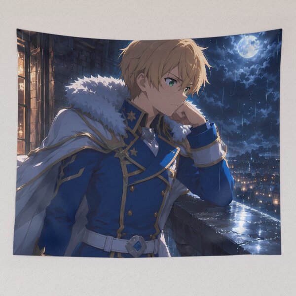 Item preview, Eugeo Sword Art Online Rainy Balcony Moonlight Reflection designed and sold by mildaclairmo.