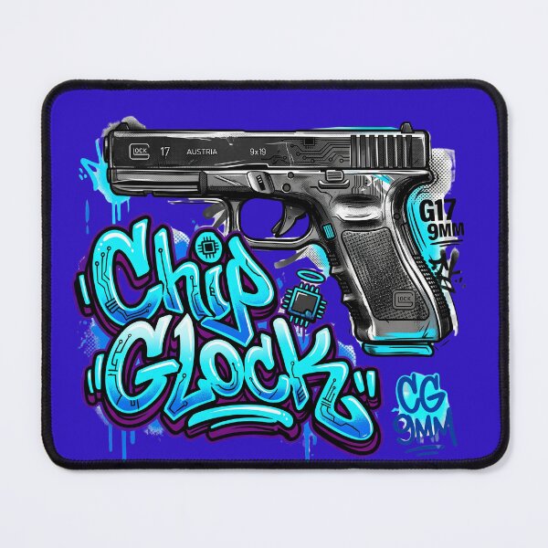 Item preview, Cyberpunk Chip Glock Streetwear Graffiti Art designed and sold by digitalbob60.
