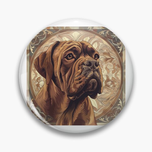Item preview, Art nouveau Bullmastiff puppy dog designed and sold by MendaciousMina.