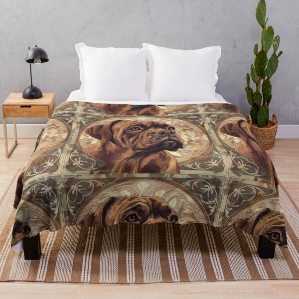 Item preview, Art nouveau Bullmastiff puppy dog designed and sold by MendaciousMina.