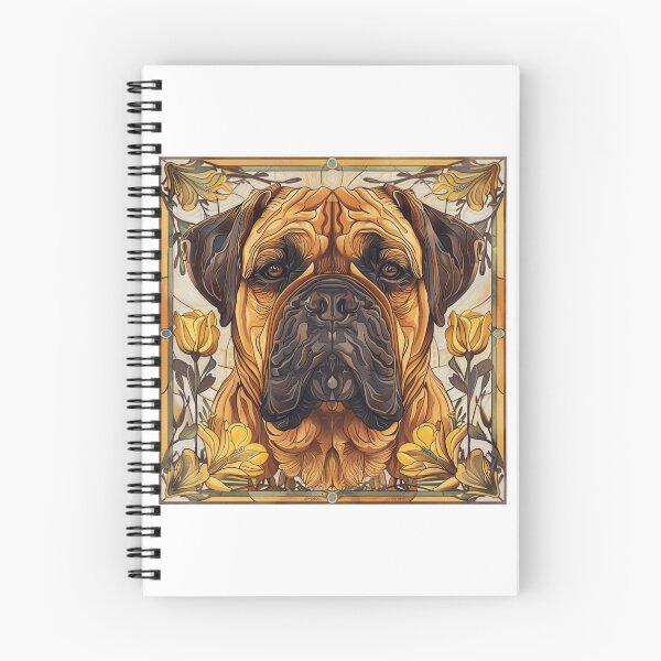 Item preview, Art nouveau Bullmastiff puppy dog designed and sold by MendaciousMina.