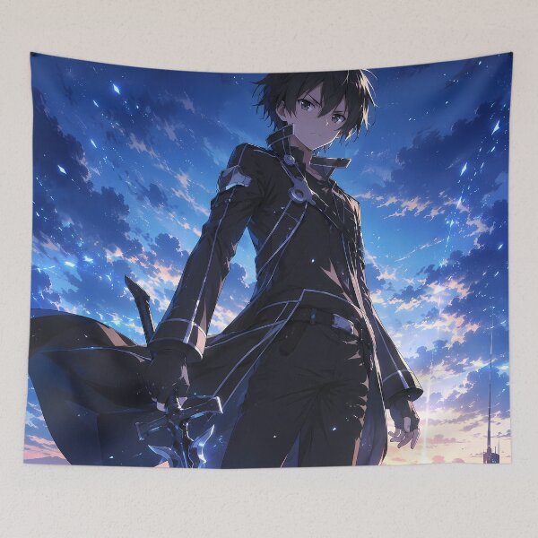 Item preview, Kirito Sword Art Online Blue Skyline Guardian designed and sold by mildaclairmo.