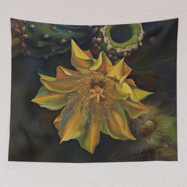 Item preview, Prickly Pear Cactus Flower Painting designed and sold by WildLedger.