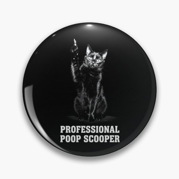 Item preview, Professional Poop Scooper Shirt Funny Black Cat T-Shirt Sarcastic Cat Owner Gift Black Cat Mom Top Sassy Pet Meme Tee Cat Dad Shirt [Black Shirt Only] designed and sold by Off-Road-Zone.