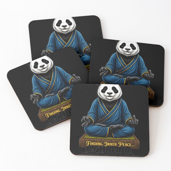 Item preview, Meditating Panda Middle Finger - Funny Sarcastic Humor designed and sold by Pseudonym634.