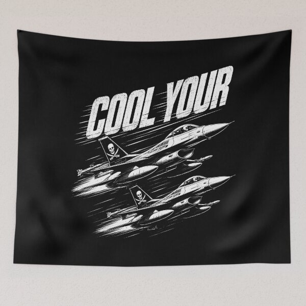 Item preview, Cool Your Jets F-16 Fighting Falcon Squadron designed and sold by Victor Shadehorn.