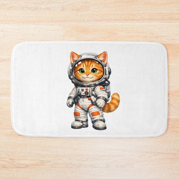 Item preview, Cute Orange Astronaut Cat | Premium Space Kitty Illustration designed and sold by builtforyou.