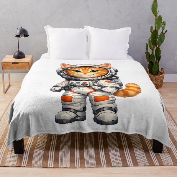 Item preview, Cute Orange Astronaut Cat | Premium Space Kitty Illustration designed and sold by builtforyou.