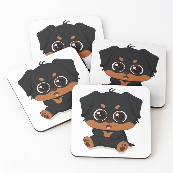 Item preview, Cute Baby Rottweiler Puppy - Kawaii Dog Cartoon designed and sold by MascarenoM.