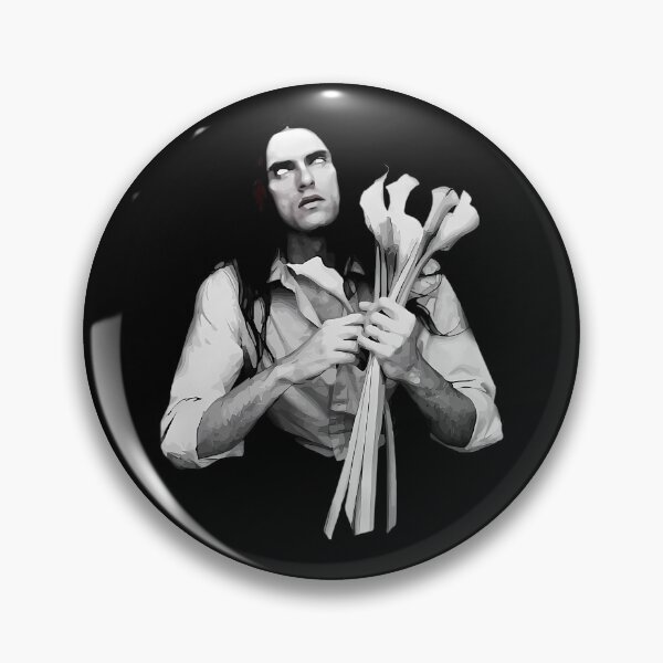 Item preview, Dark Long Hair Musician Holding White Cally Lilies designed and sold by zeusdigitalarts.