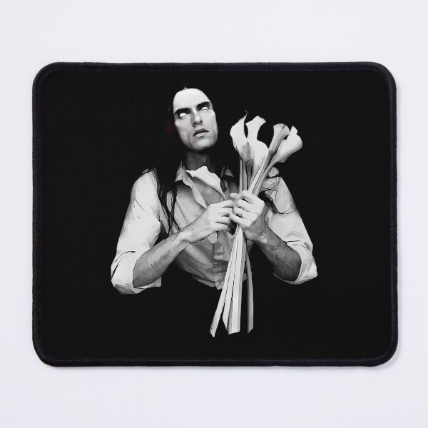 Item preview, Dark Long Hair Musician Holding White Cally Lilies designed and sold by zeusdigitalarts.