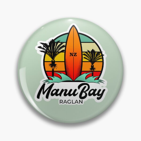 Item preview, Manu Bay,  Raglan, Surf Design, New Zealand designed and sold by MY NEW ZEALAND.