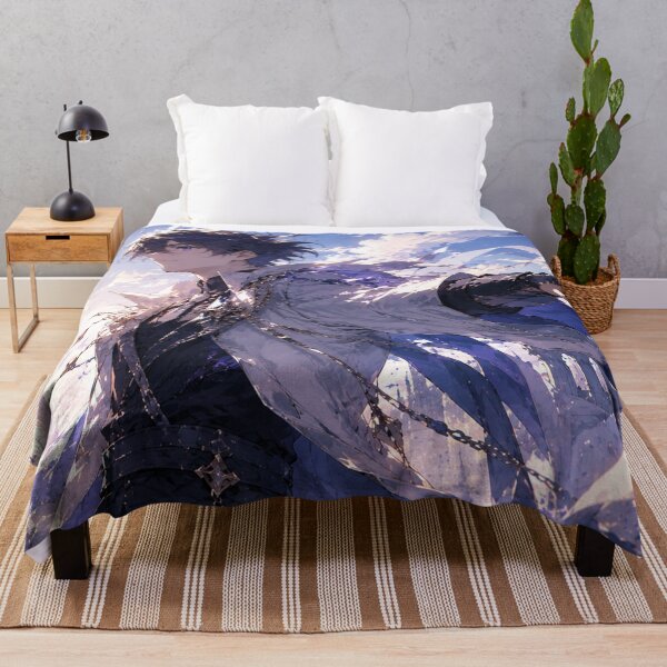 Item preview, Anime Boy in White Cloak with Crystal Sky and Sunset Light designed and sold by Japan-kanji-ya.