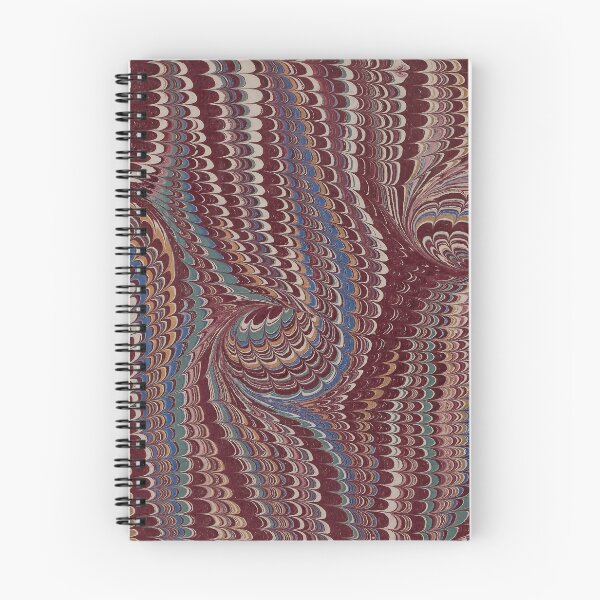 Item preview, Antique Marbled Paper Print - Warm Burgundy Vintage Italian Bookbinding Art designed and sold by footnotes-club.