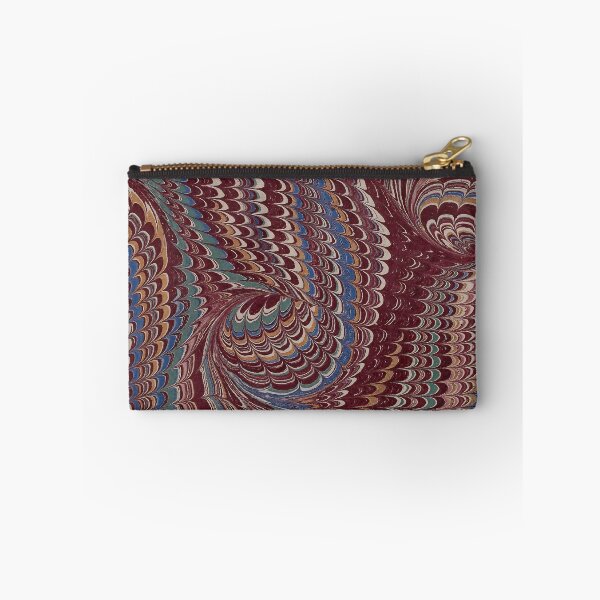Item preview, Antique Marbled Paper Print - Warm Burgundy Vintage Italian Bookbinding Art designed and sold by footnotes-club.